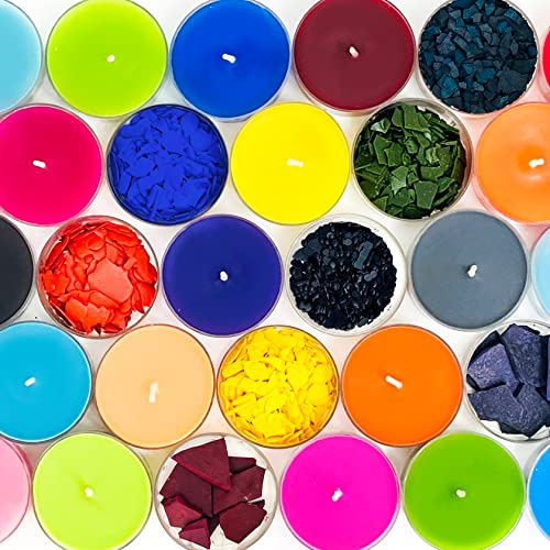 Candle Dyes for Candle Making - Color Wax Dye Flakes in 18 Rich Colors,  Mixable for Unlimited Shades, Color Dye Chips for Wax, Paraffin, Candle Dye