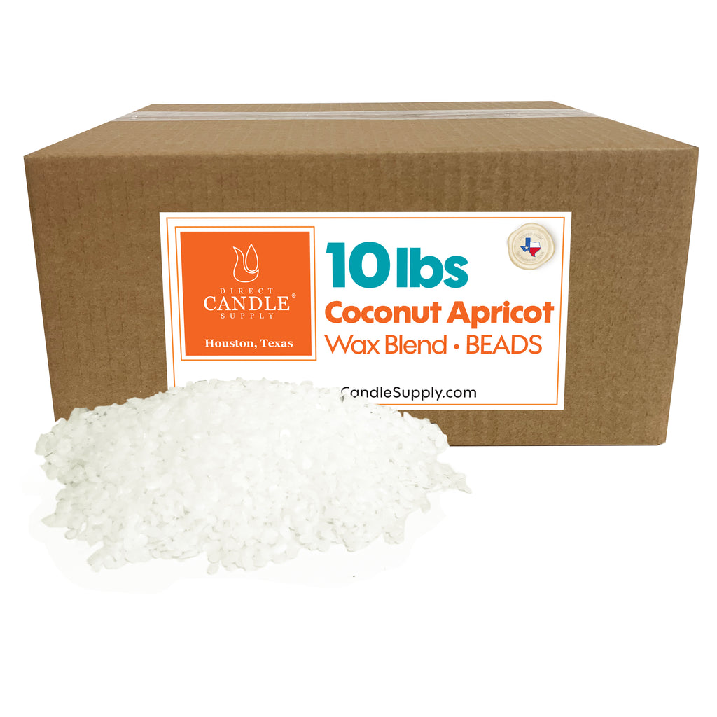 10 lb box of Coconut Apricot Wax Blend Beads