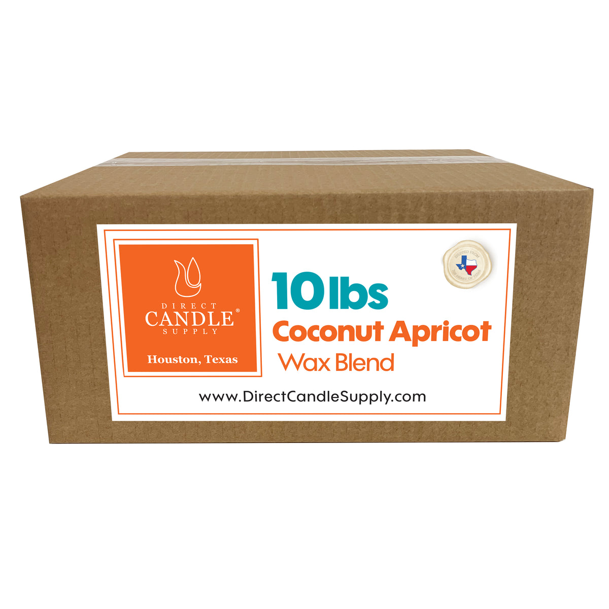 10 lb box of Coconut Apricot Wax Blend
