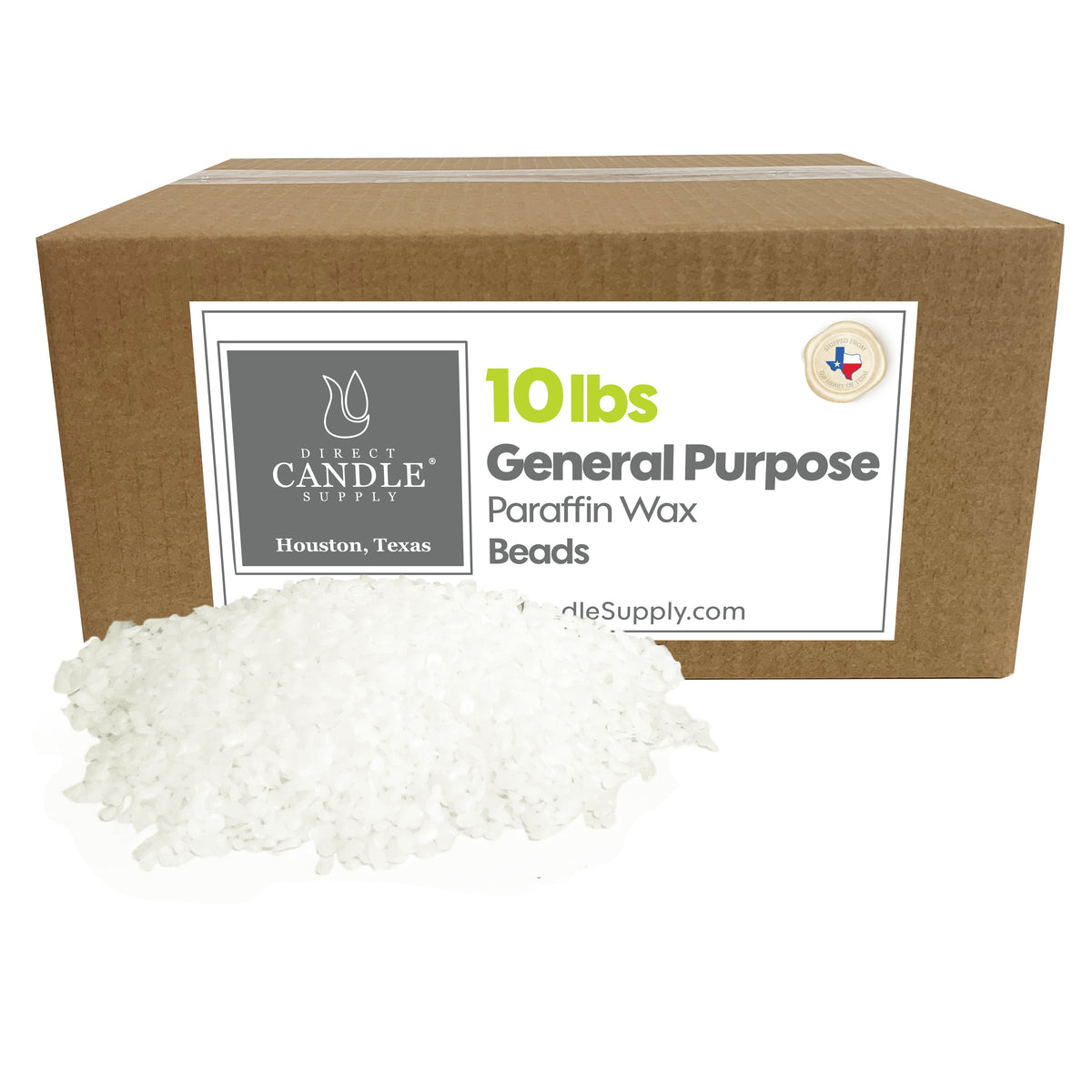 10 lb box of General Purpose Paraffin Wax Beads