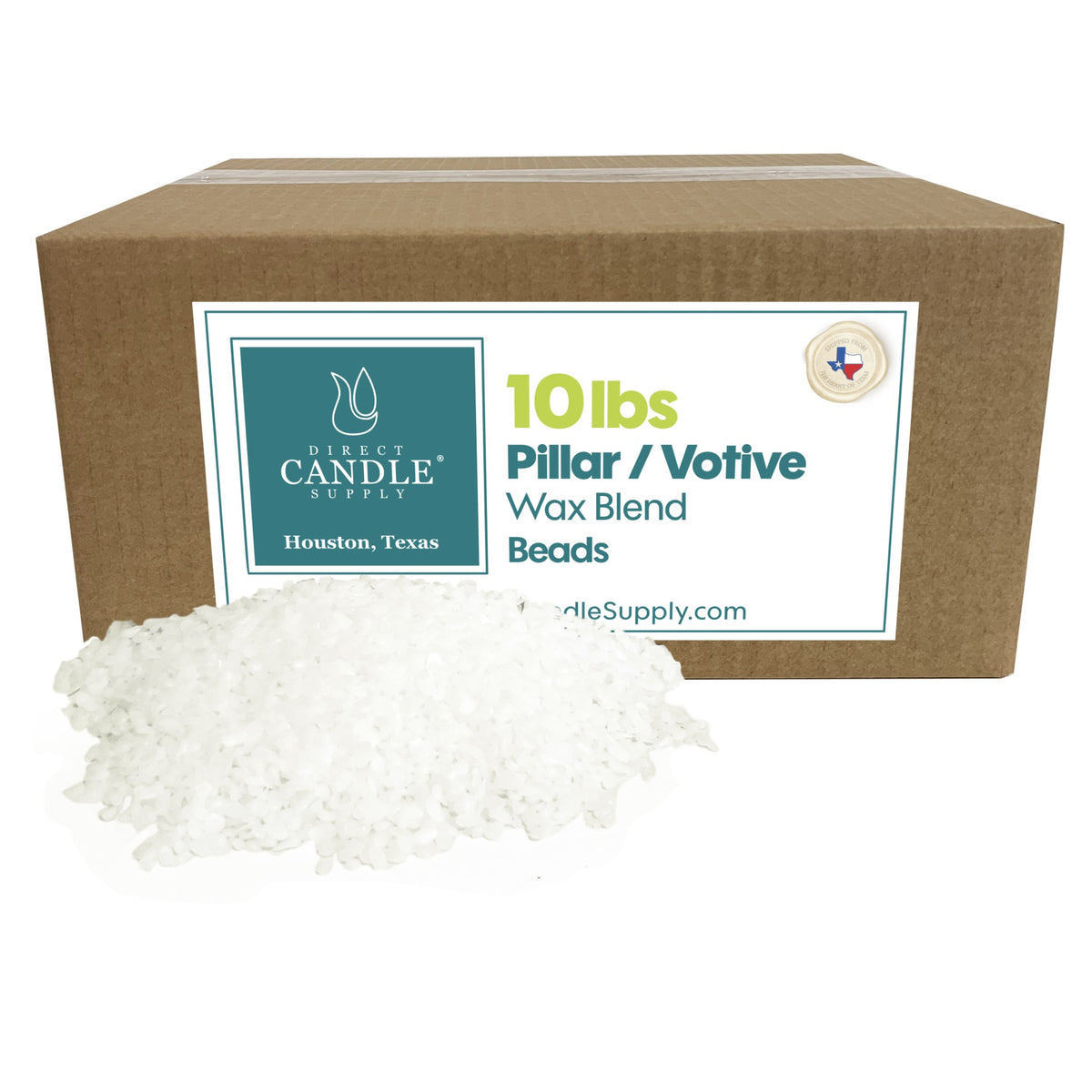 10 lb box of Pillar and Votive Wax Blend Beads