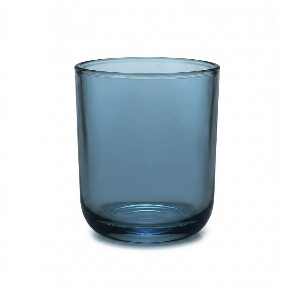 Vintner Glass Candle Vase, Sapphire