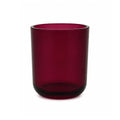 Vintner glass candle vase in ruby red