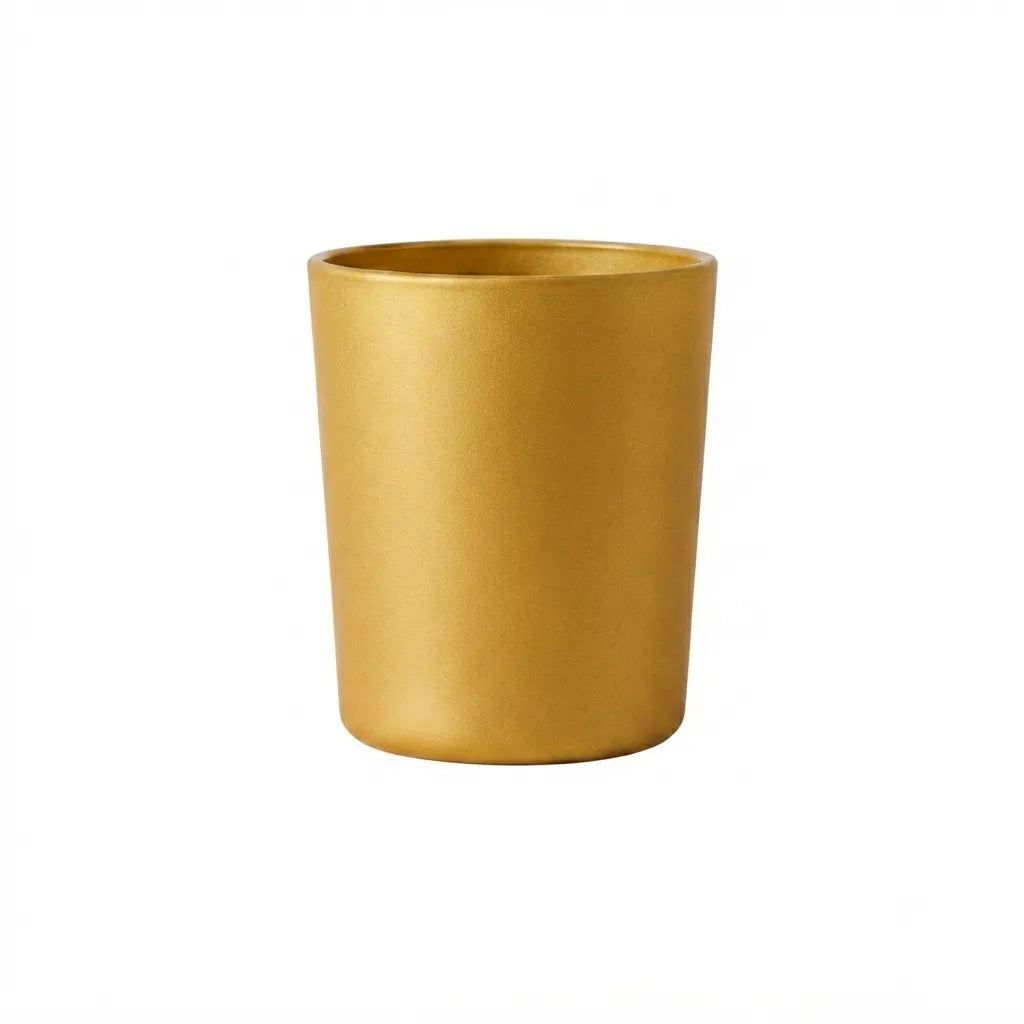 7 oz gold glass candle jar