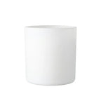 14.5 oz matte white glass candle jar