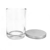 8oz Clear Glass with Metal Lid