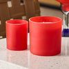 7oz Red Glass Jar