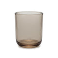 Vintner glass candle vase in pale amber