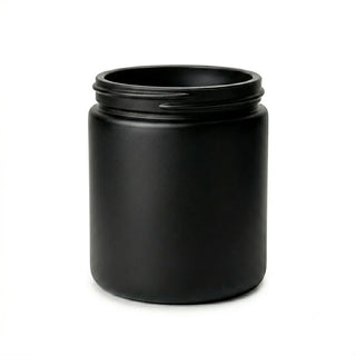 9oz Black Straight Sided Jar