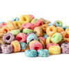 brightly colored O's of cereal